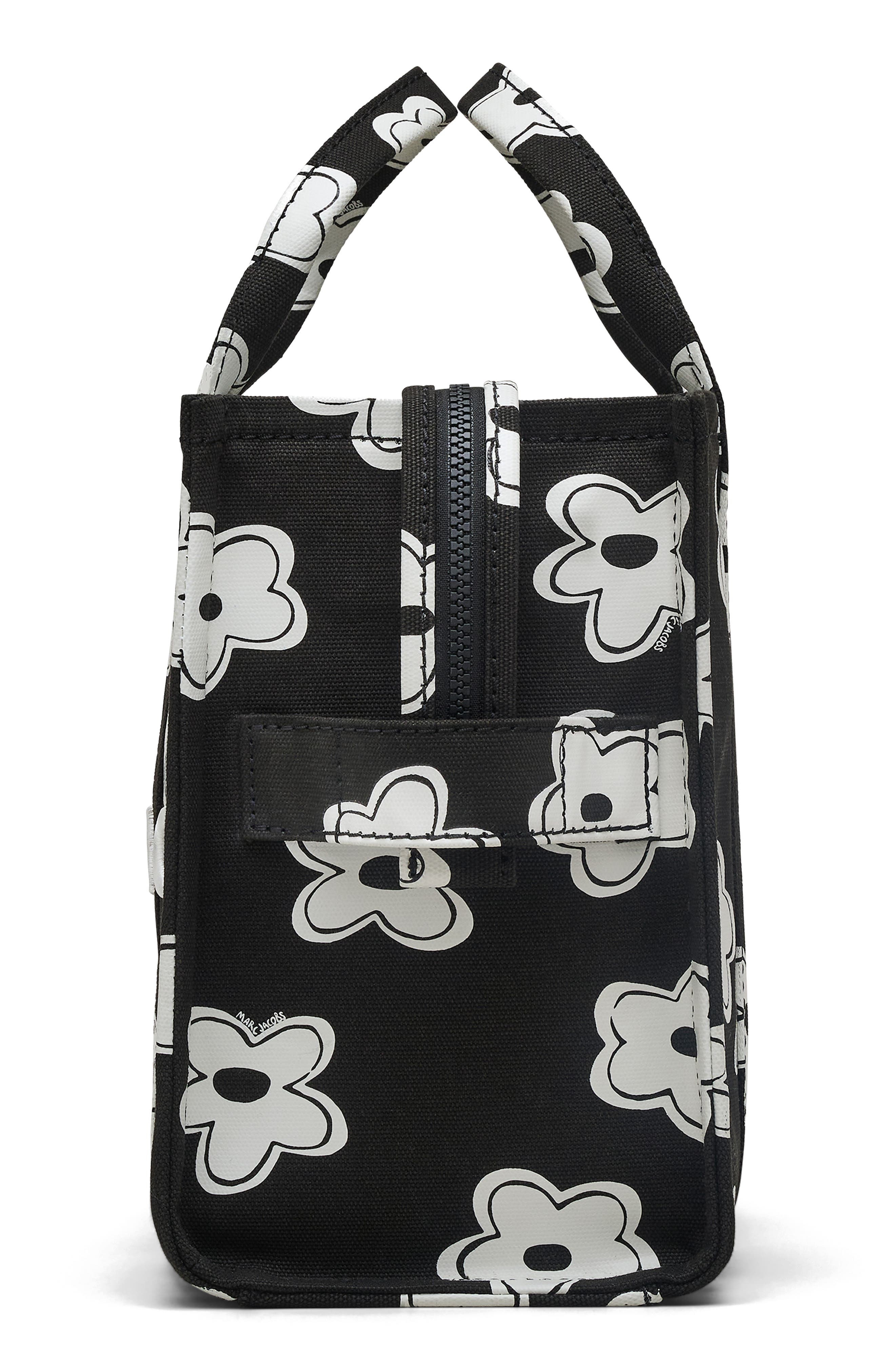 Marc Jacobs The Daisy Canvas Medium Tote Bag in Black/white at Nordstrom - 6