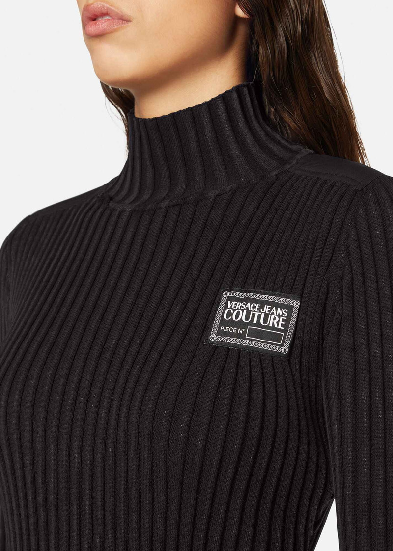 Logo Ribbed Midi Dress 5