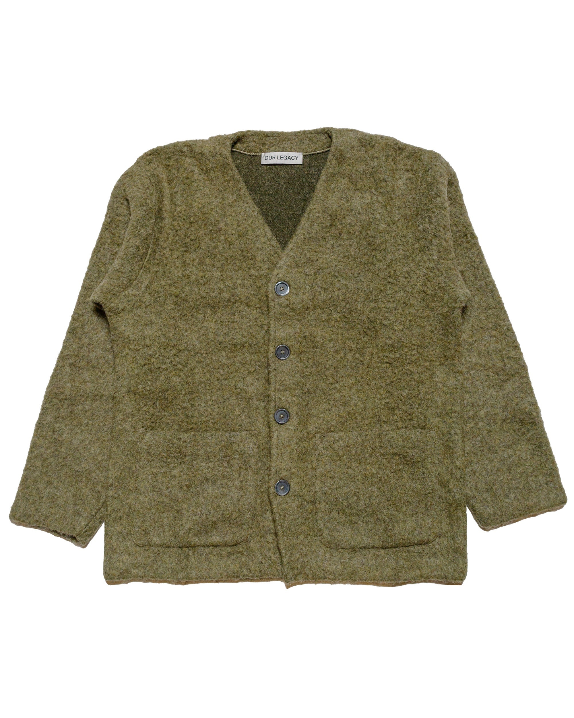 Cardigan Fresh Moss Tumble Wool - 1