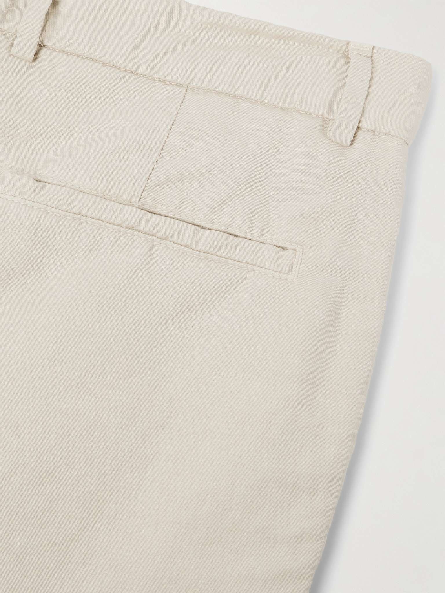 Straight-Leg Pleated Linen and Cotton-Blend Trousers - 5