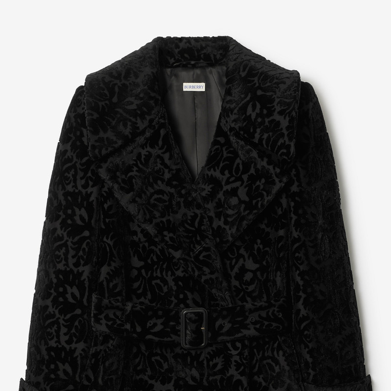 Vine Silk Blend Velvet Tailored Coat 6