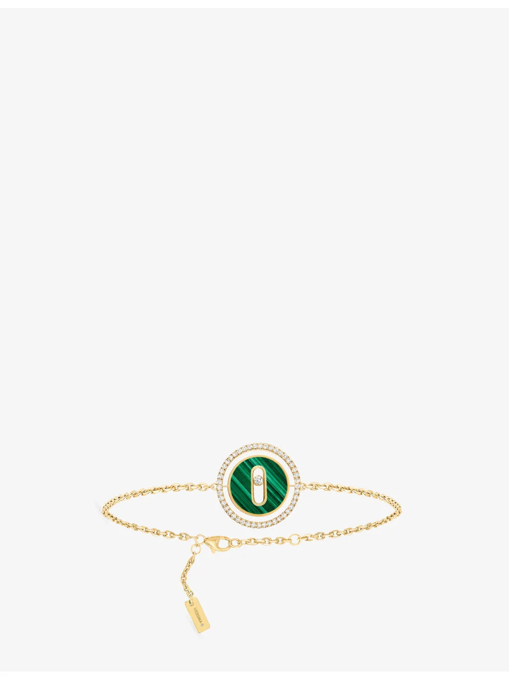 Lucky Move Small 18ct Yellow-Gold, Malachite And 0.18ct Diamond Bracelet - 1