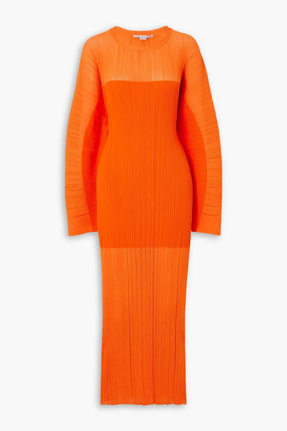 Plissé-knit midi dress - 1