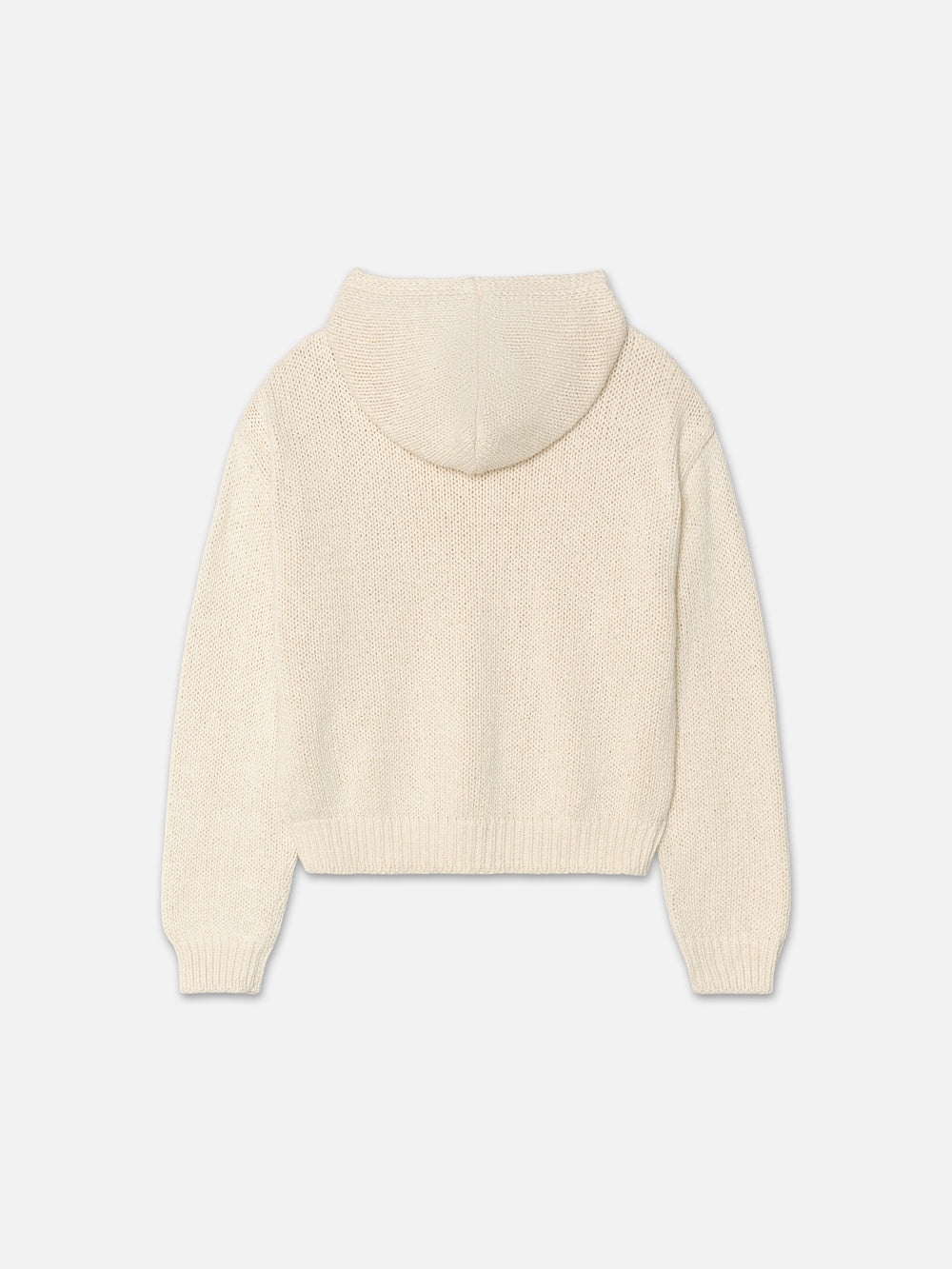 Chunky Hoodie Sweater in White Canvas - 3