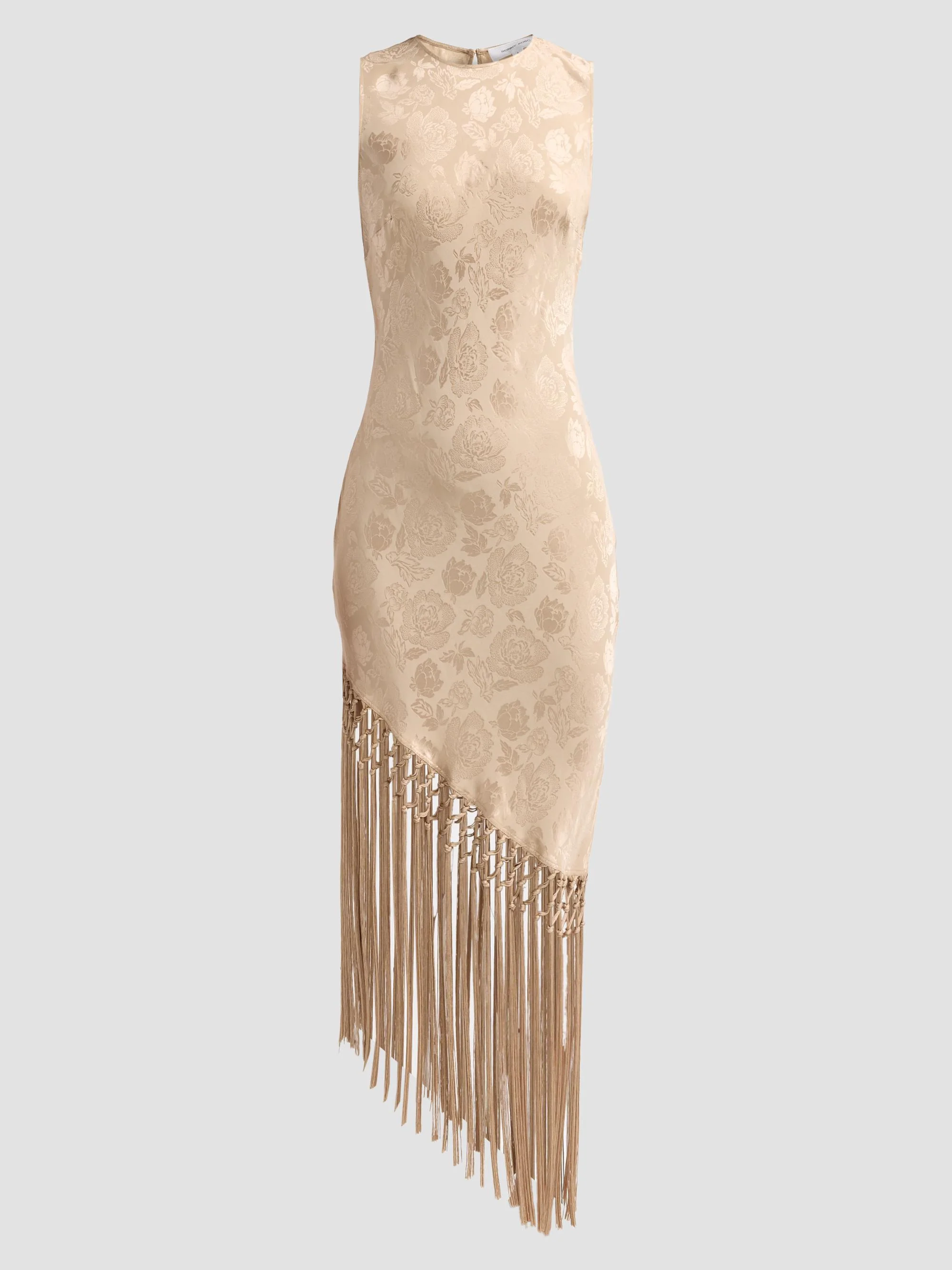 Women's Alexina Floral Fringe Midi Dress - Champagne - 1