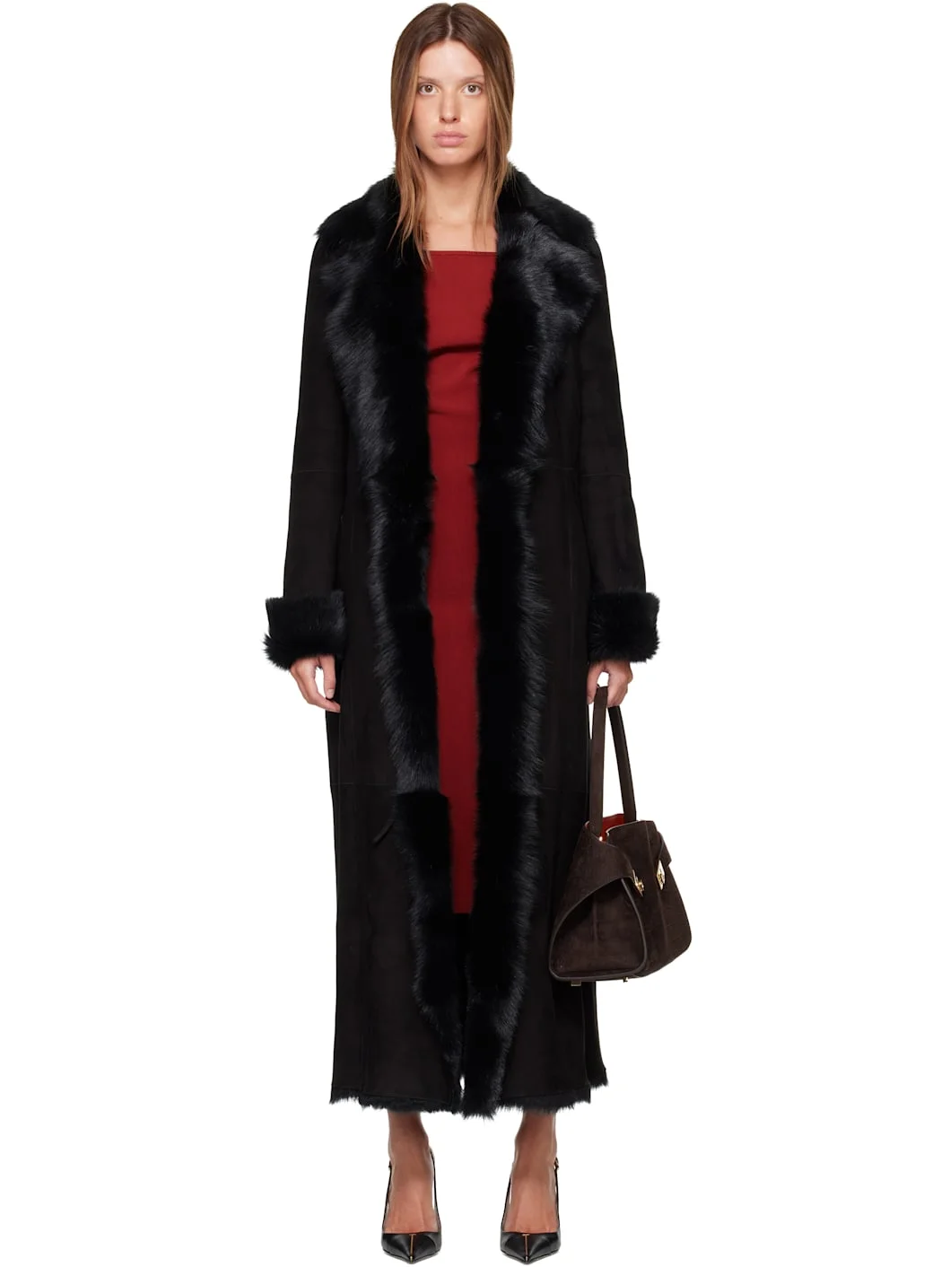 Black Joni Shearling Coat - 1
