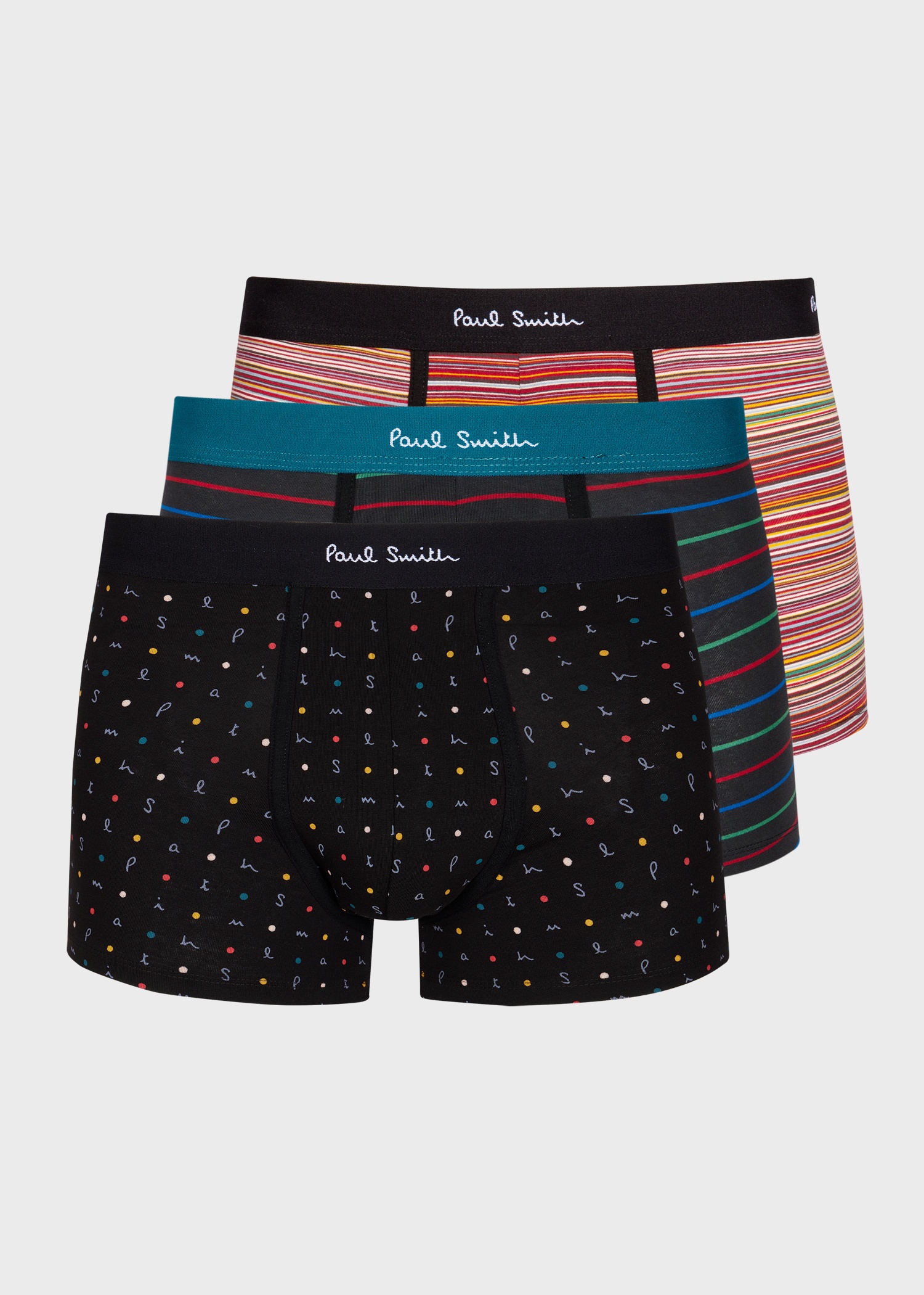 'Signature Stripe' Mixed Pattern Boxer Briefs Three Pack - 1