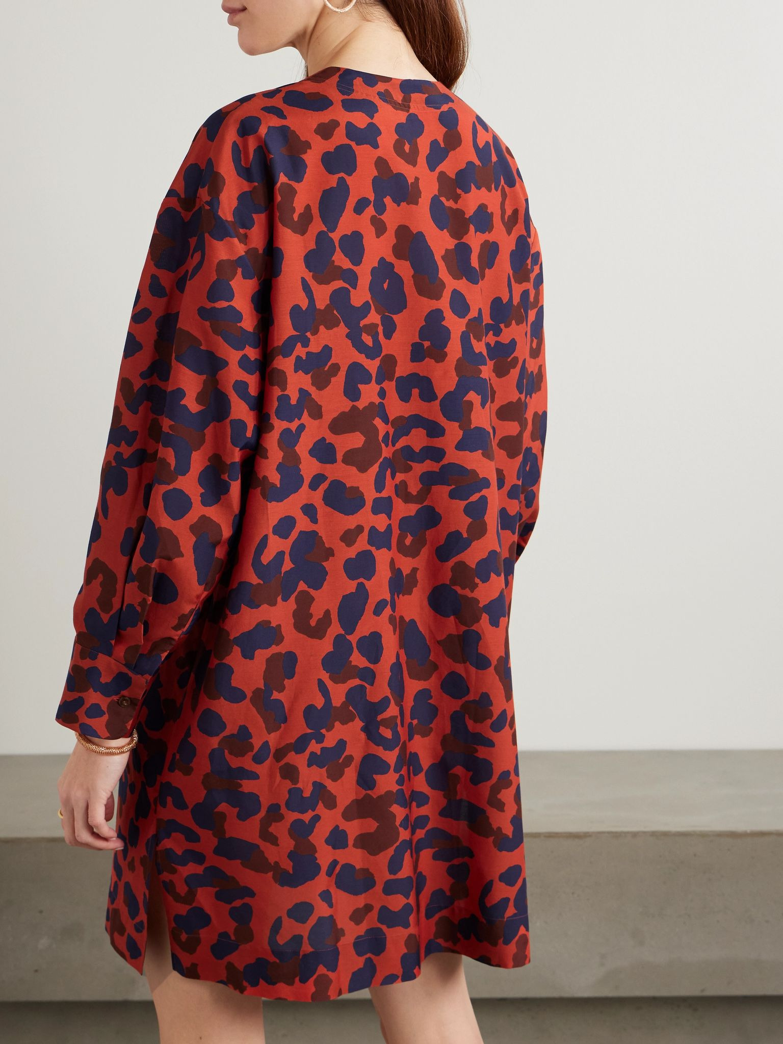 Récifs printed cotton and silk-blend shirt Multi - 3