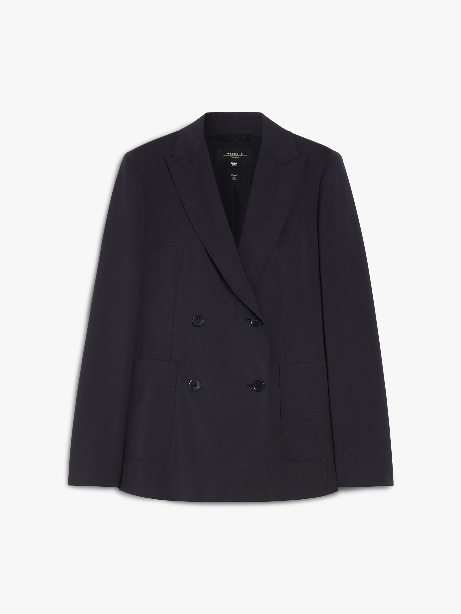 NERVOSO Double-breasted blazer in stretch wool canvas - 1