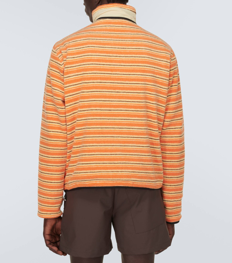 Kragi striped cotton half-zip sweater 4