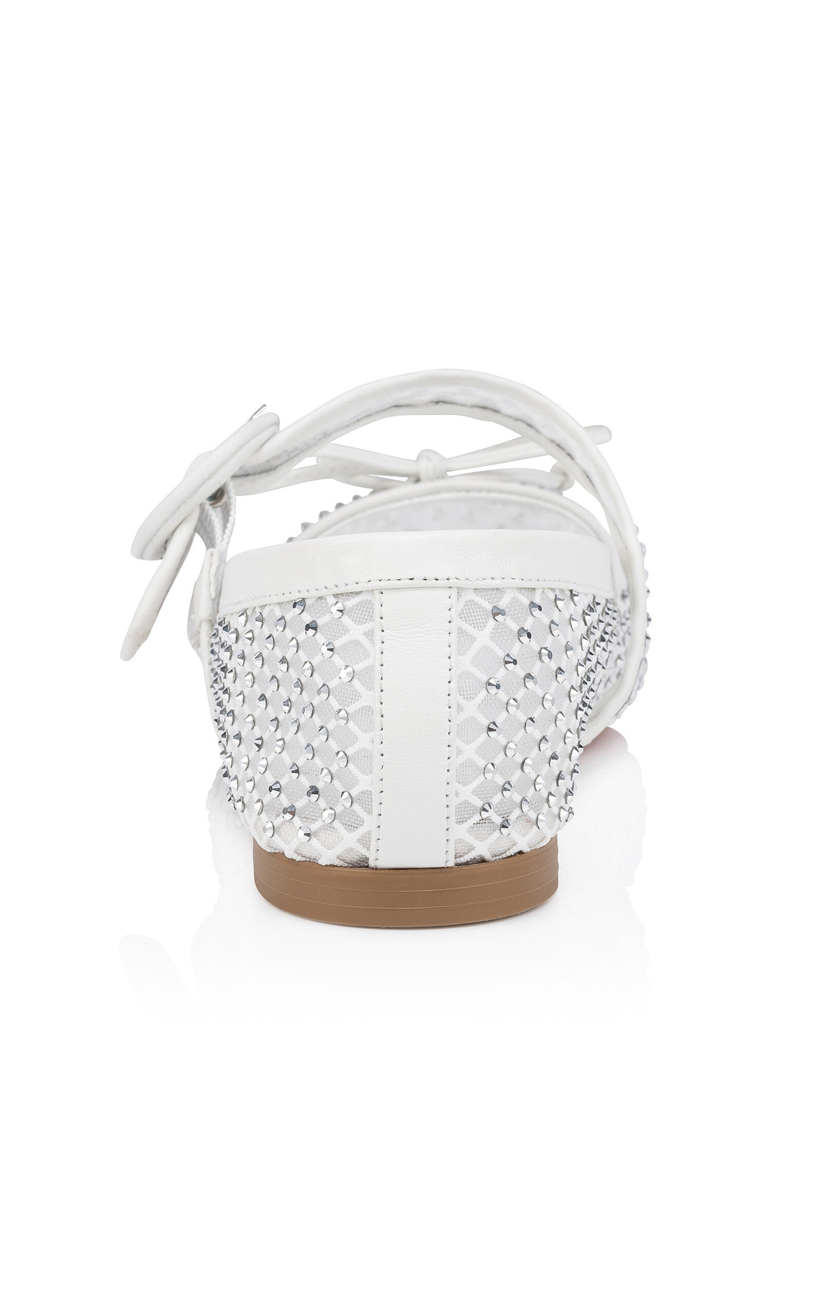 Mamastrapitina Crystal-Embellished Mesh Ballet Flats white - 5