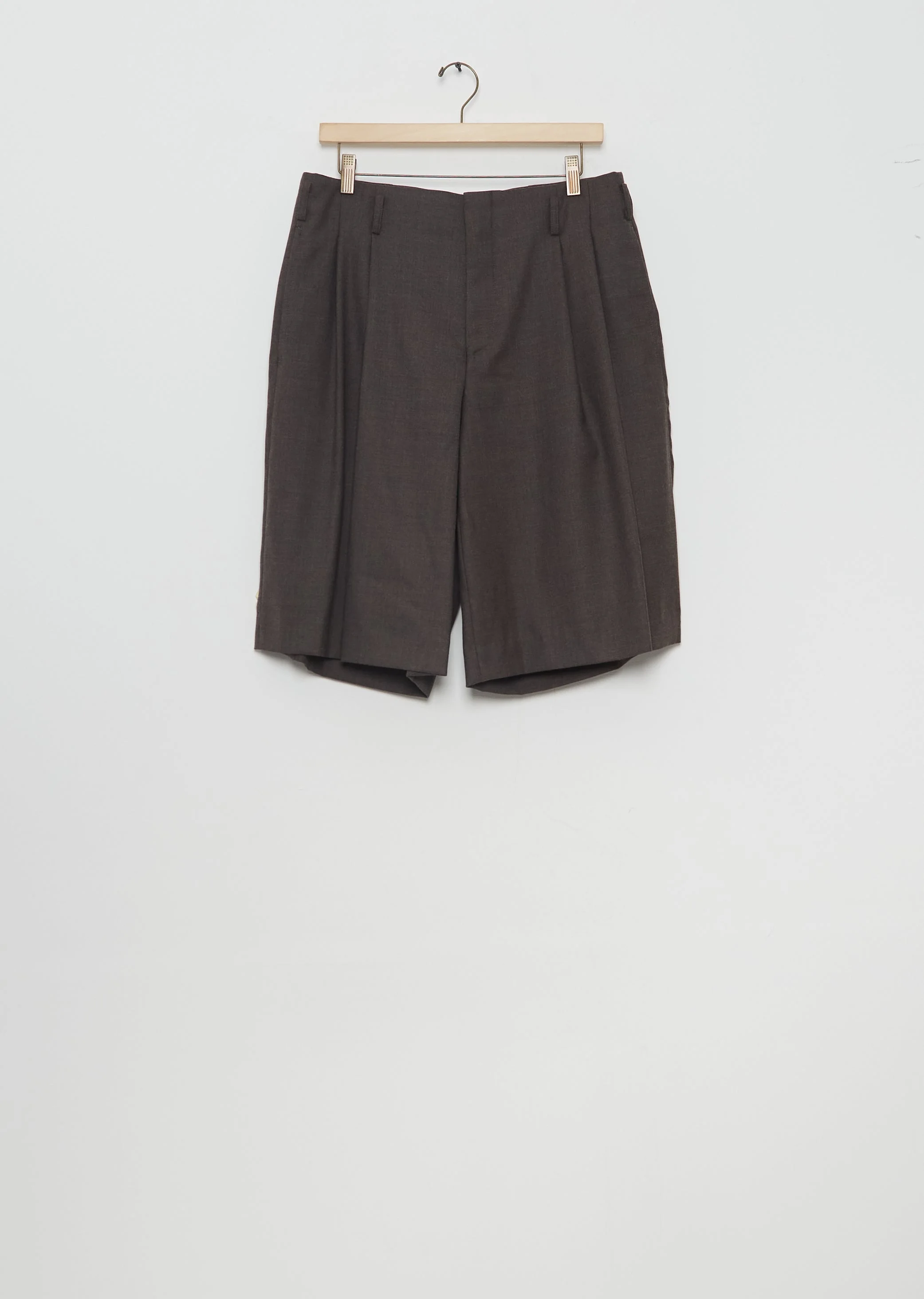 Wool Blend Tailored Shorts - 1