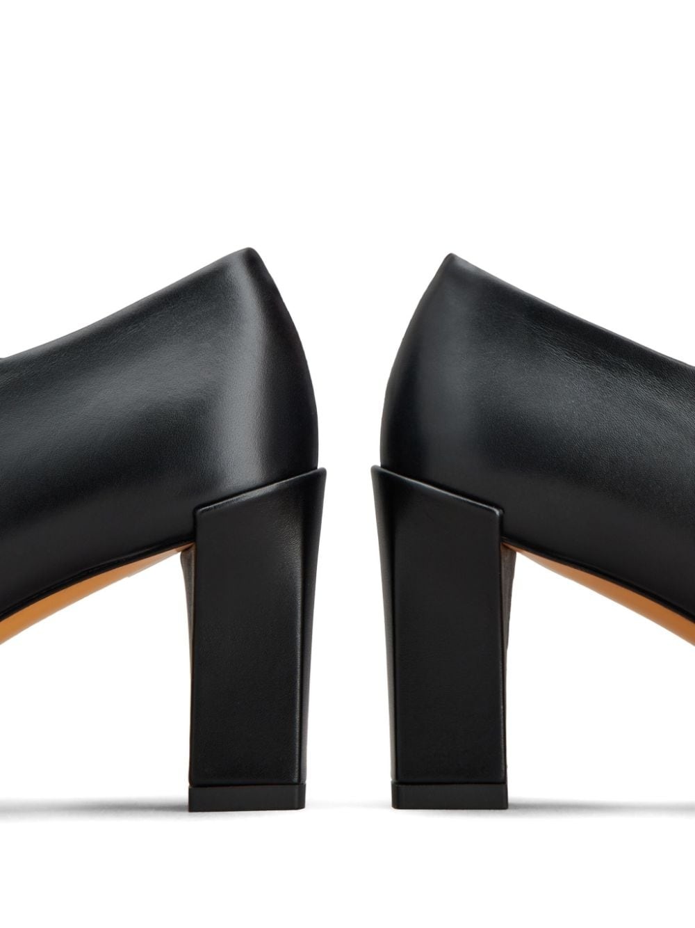 square-toe 85mm leather boots - 4