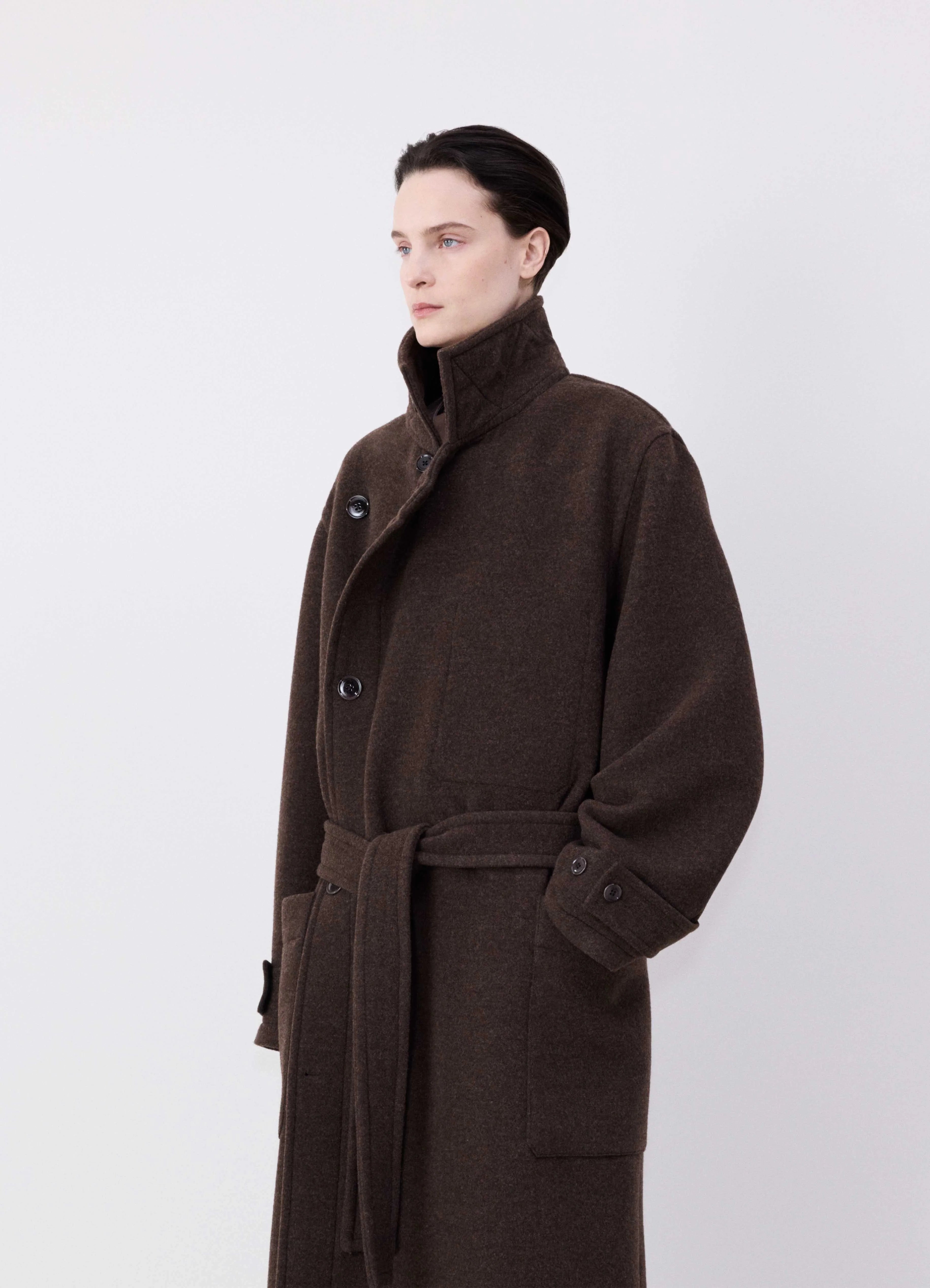 Lemaire Wrap-Coat-With-Contrast-Stitching | antonioli