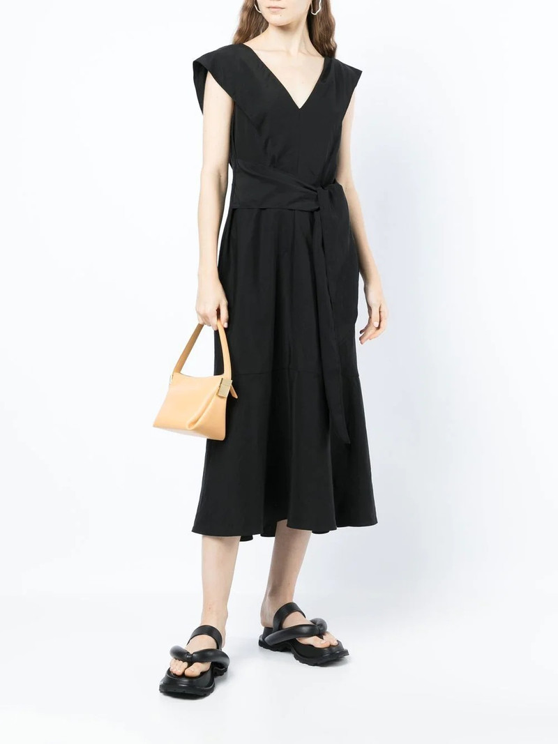 Vince V-neck sleeveless midi dress outlook