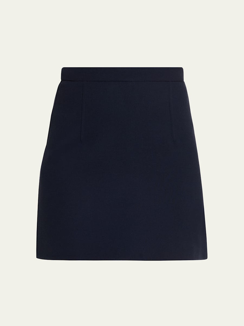 Wool Crepe Mini Skirt 1