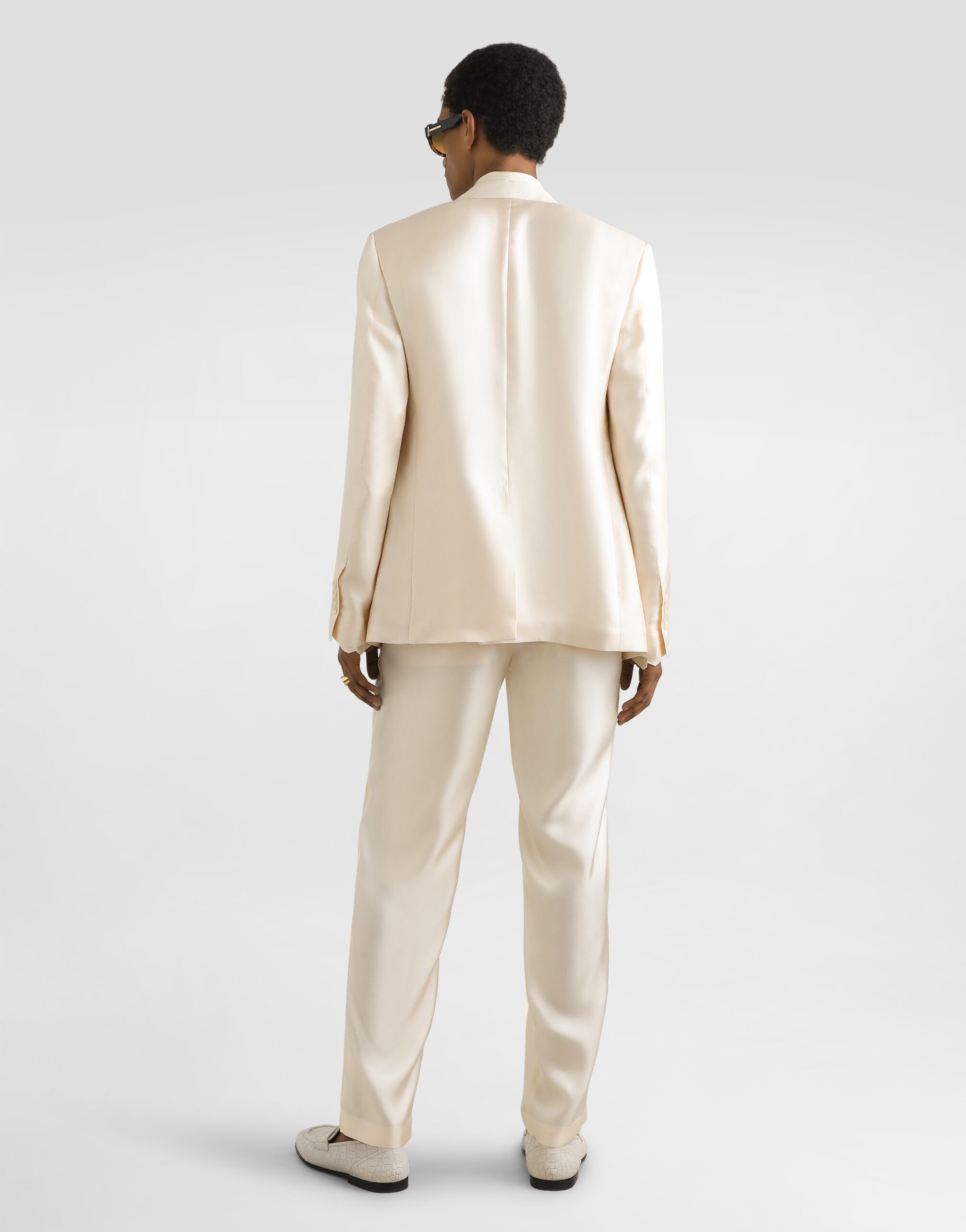 Silk twill jogging trousers - 3