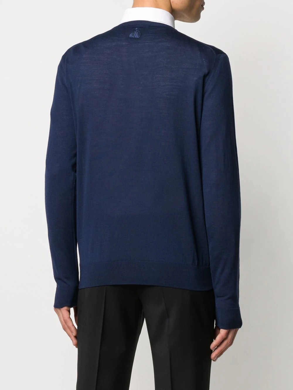 crew neck ribbed jumper - 4