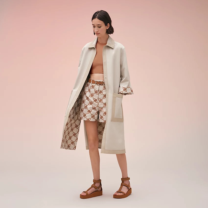 Trench coat with double slits - 1