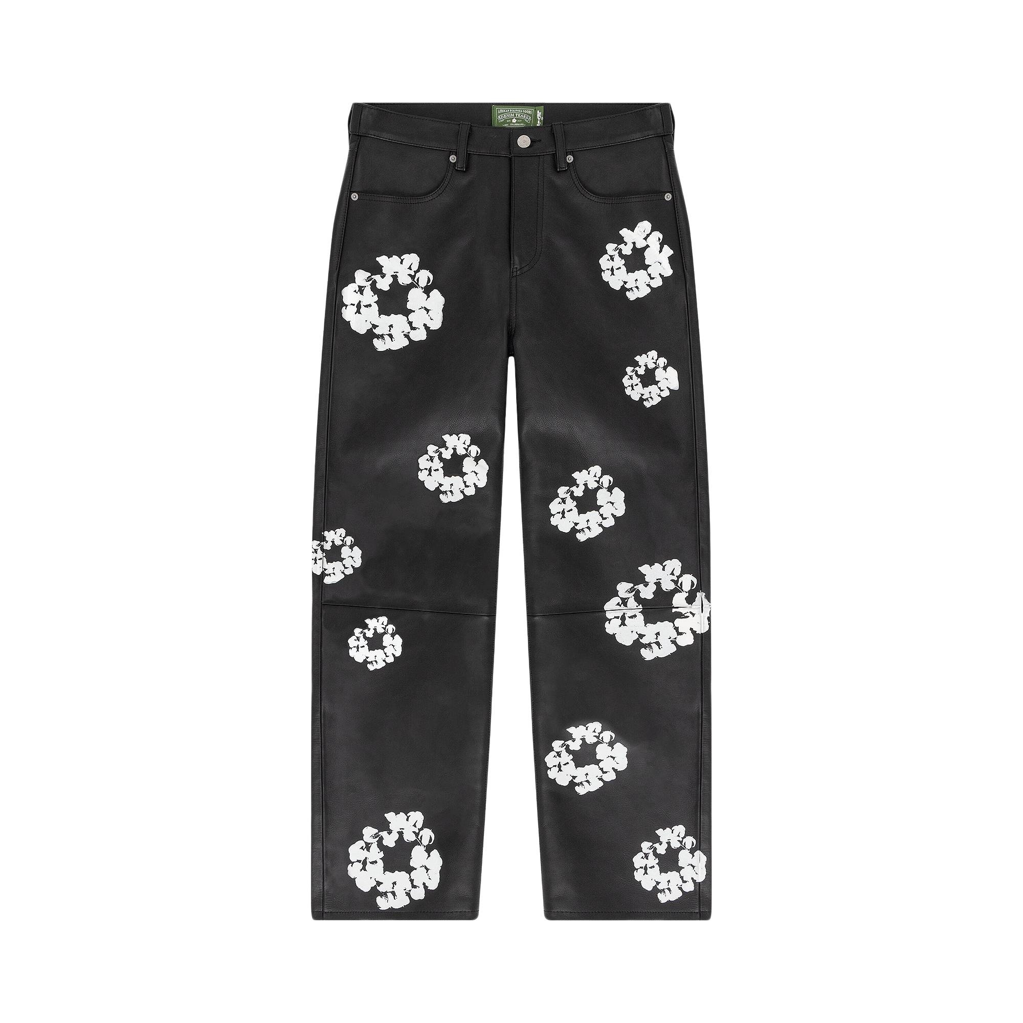 Levi's x Denim Tears Leather Wreath Pants 'Black' - 1