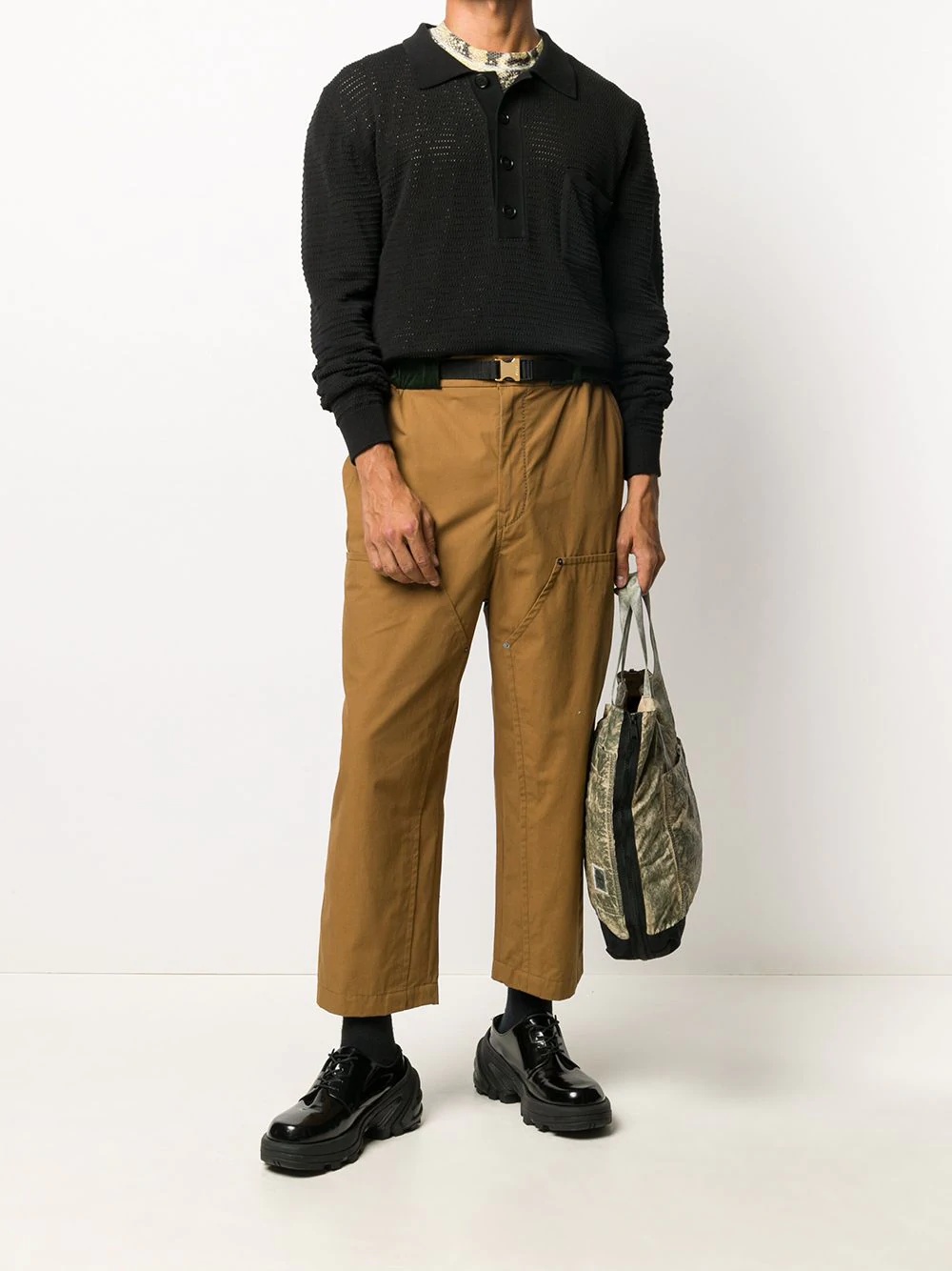 cropped straight-leg trousers - 2