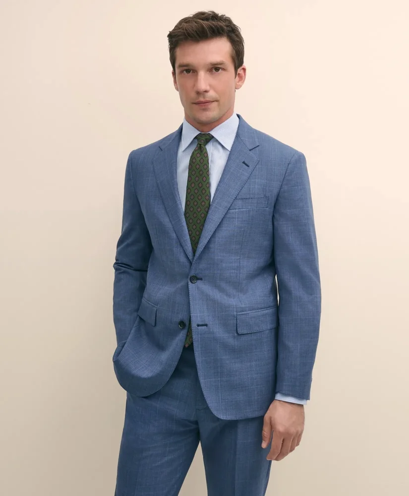 Slim Fit Wool Check 1818 Suit - 1