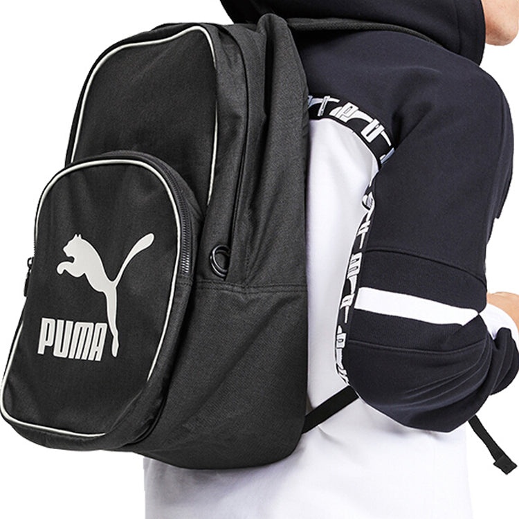 PUMA Originals Retro Woven Backpack 'Black White' 076652-01 - 4