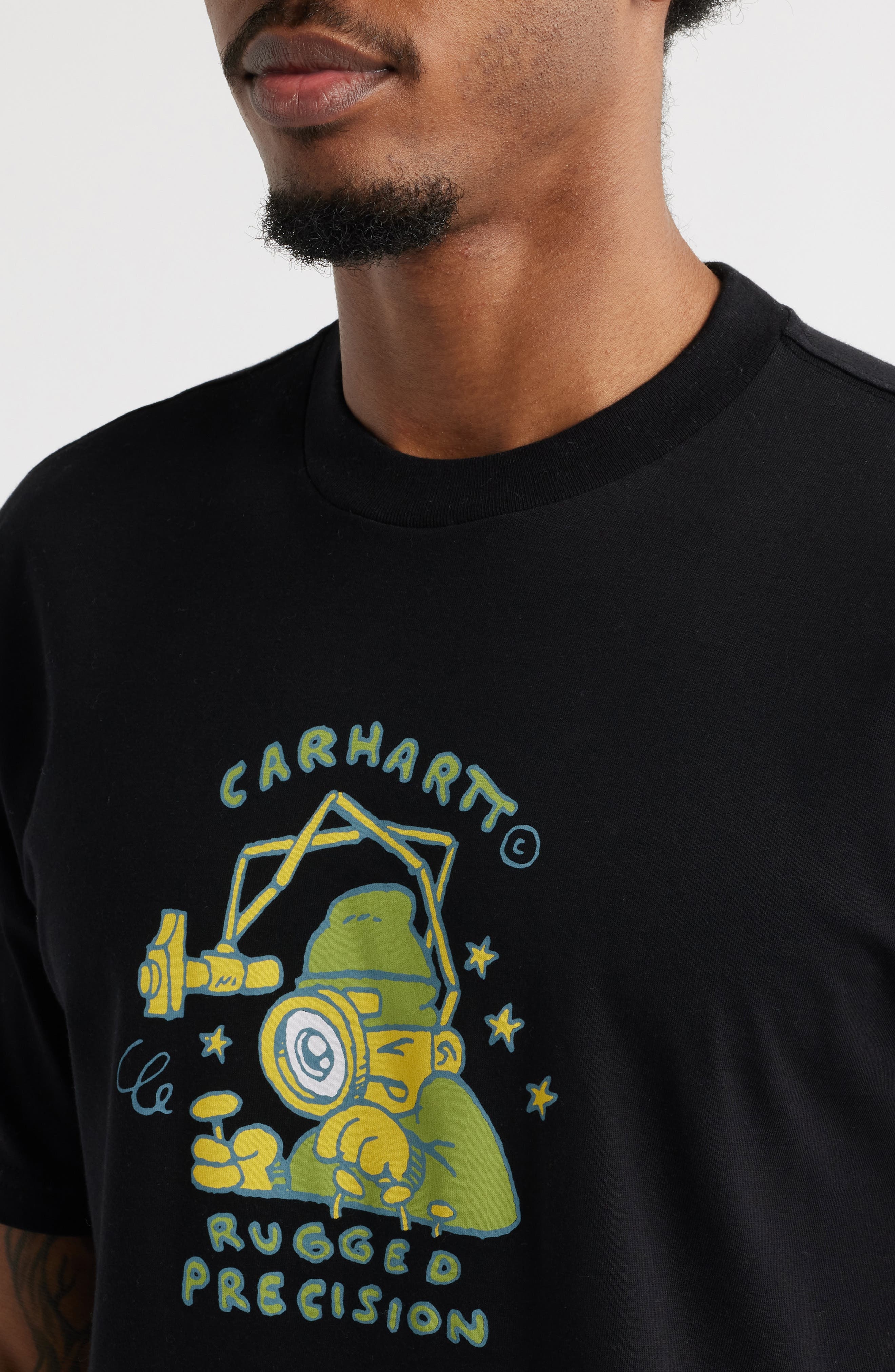Carhartt Work In Progress Precision Work Organic Cotton Graphic T-Shirt in Black at Nordstrom - 4