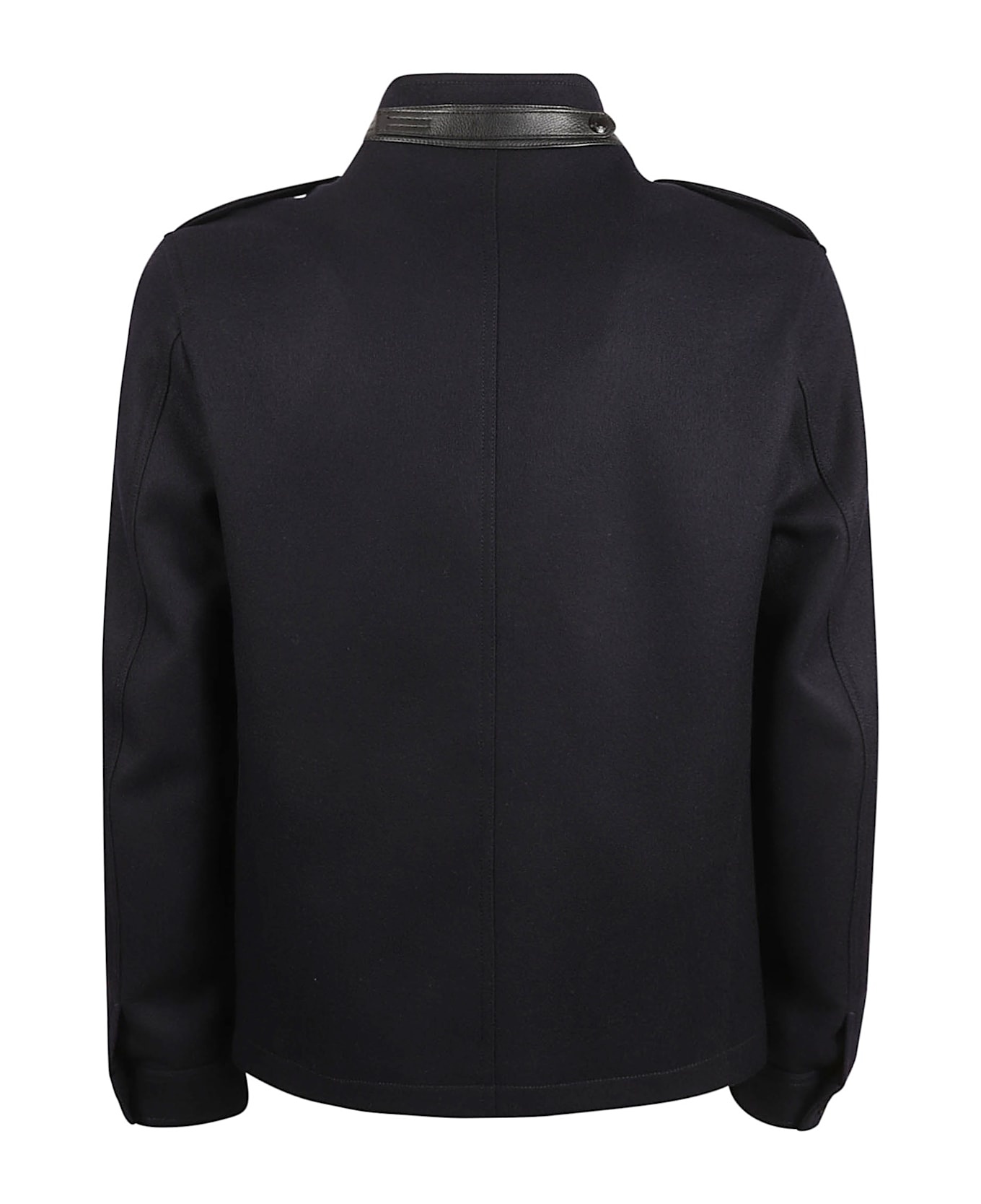Japanese Light Felt Stand Collar Jacket - 2