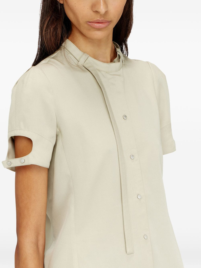 C-India cut-out neck-strap shirt 5