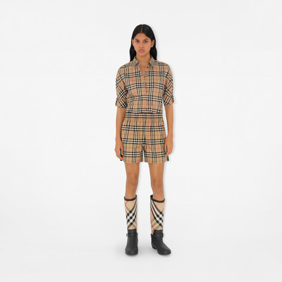 Burberry Vintage Check Stretch Cotton Twill Shirt outlook