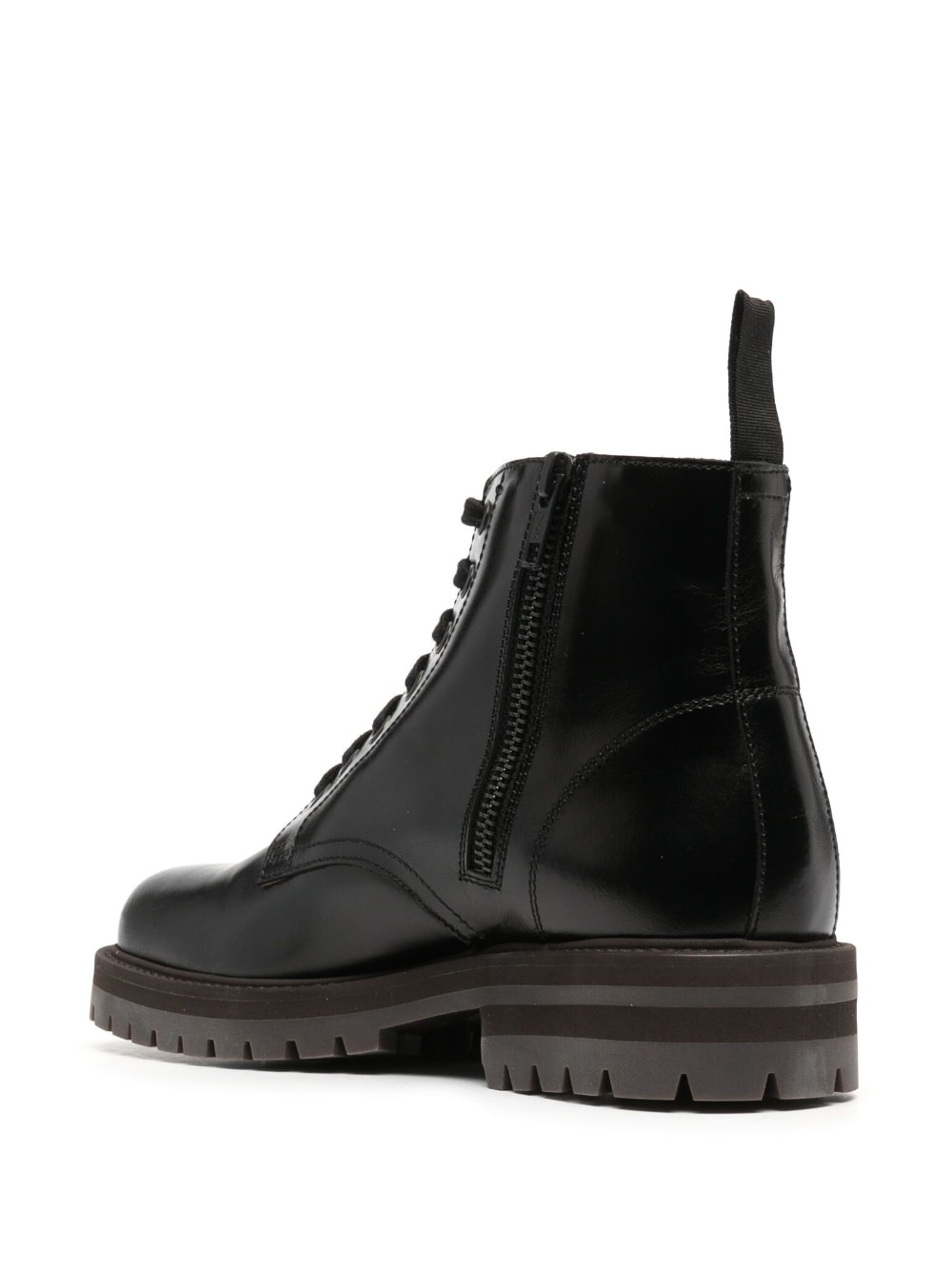 Combat leather ankle boots - 3