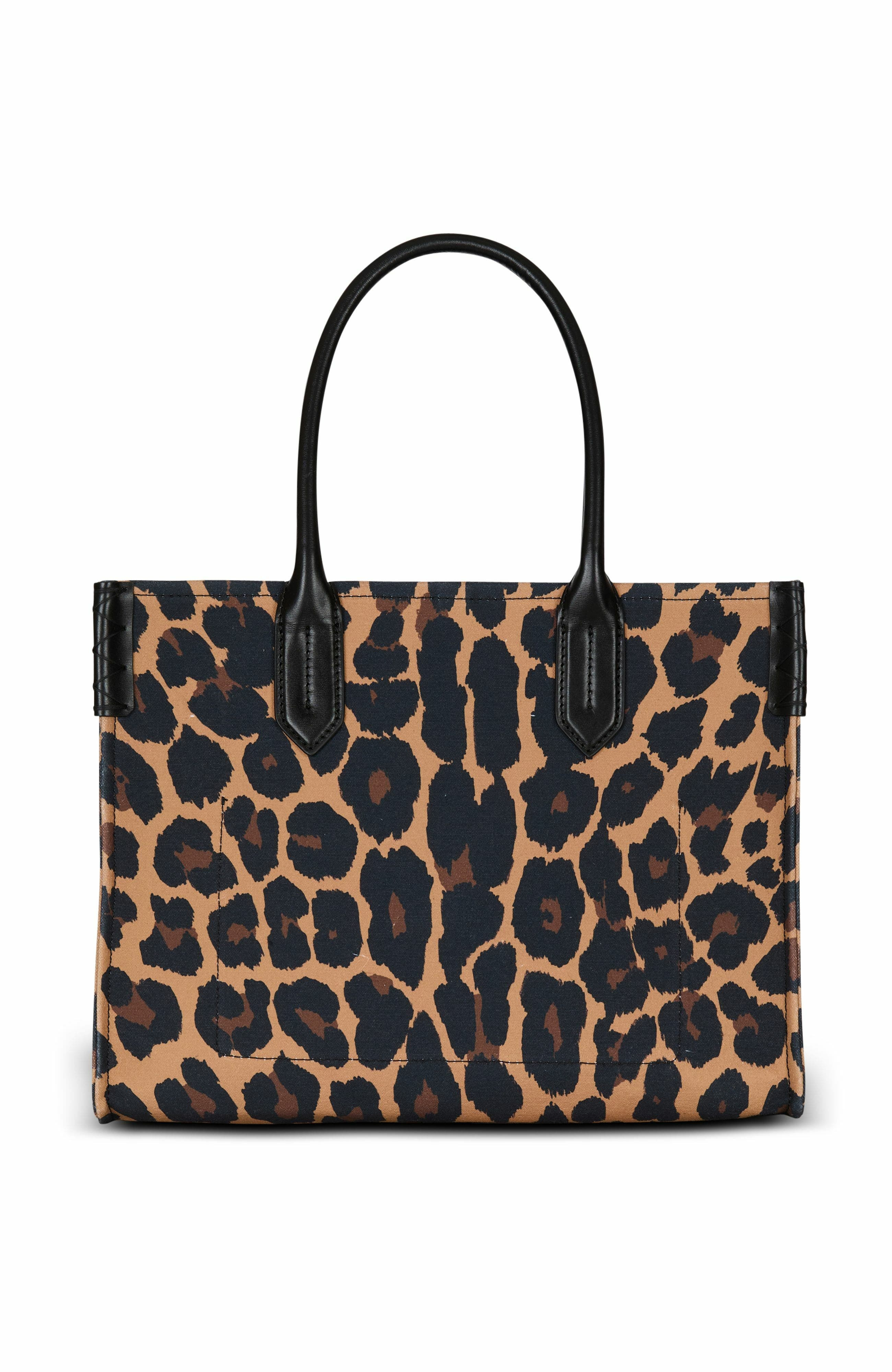 Balmain B-Army 36 leopard print tote bag in Brown at Nordstrom - 2