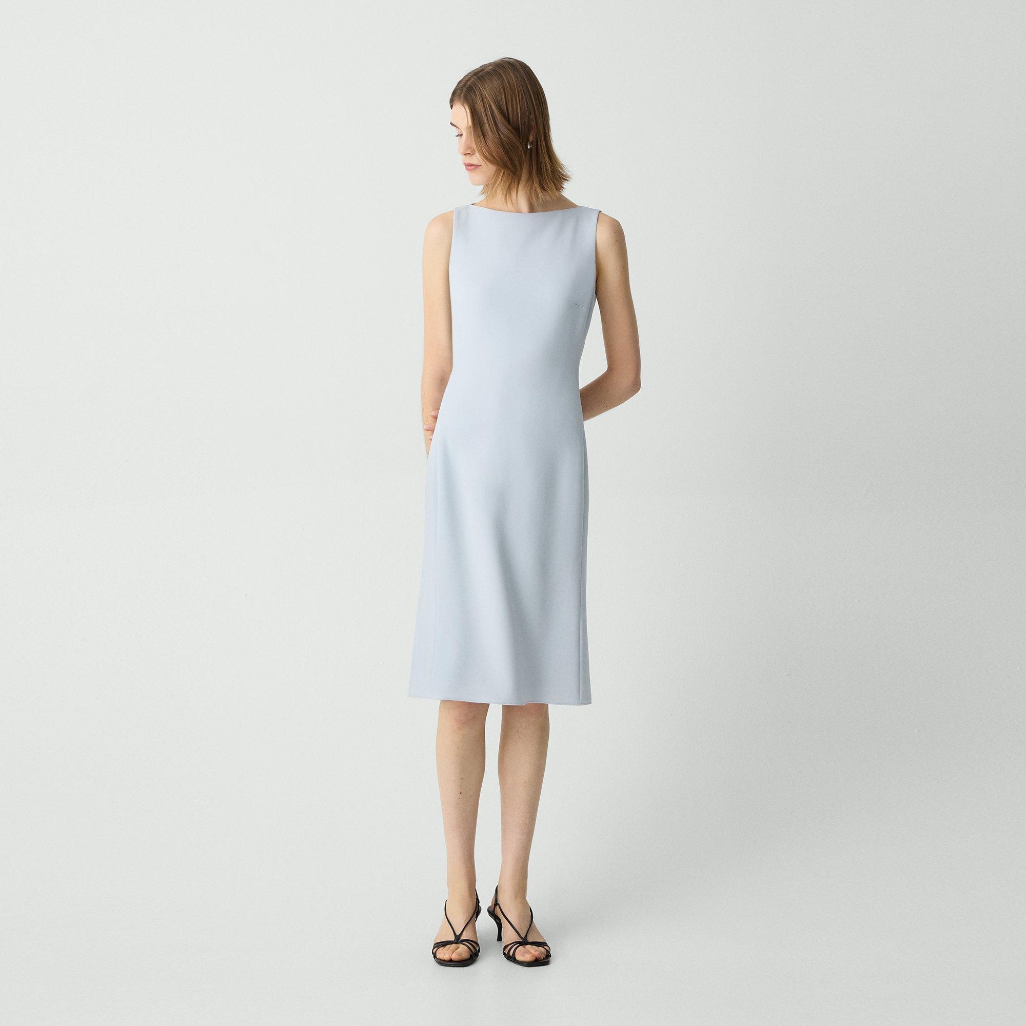 Flared Dress in Admiral Crepe - 2
