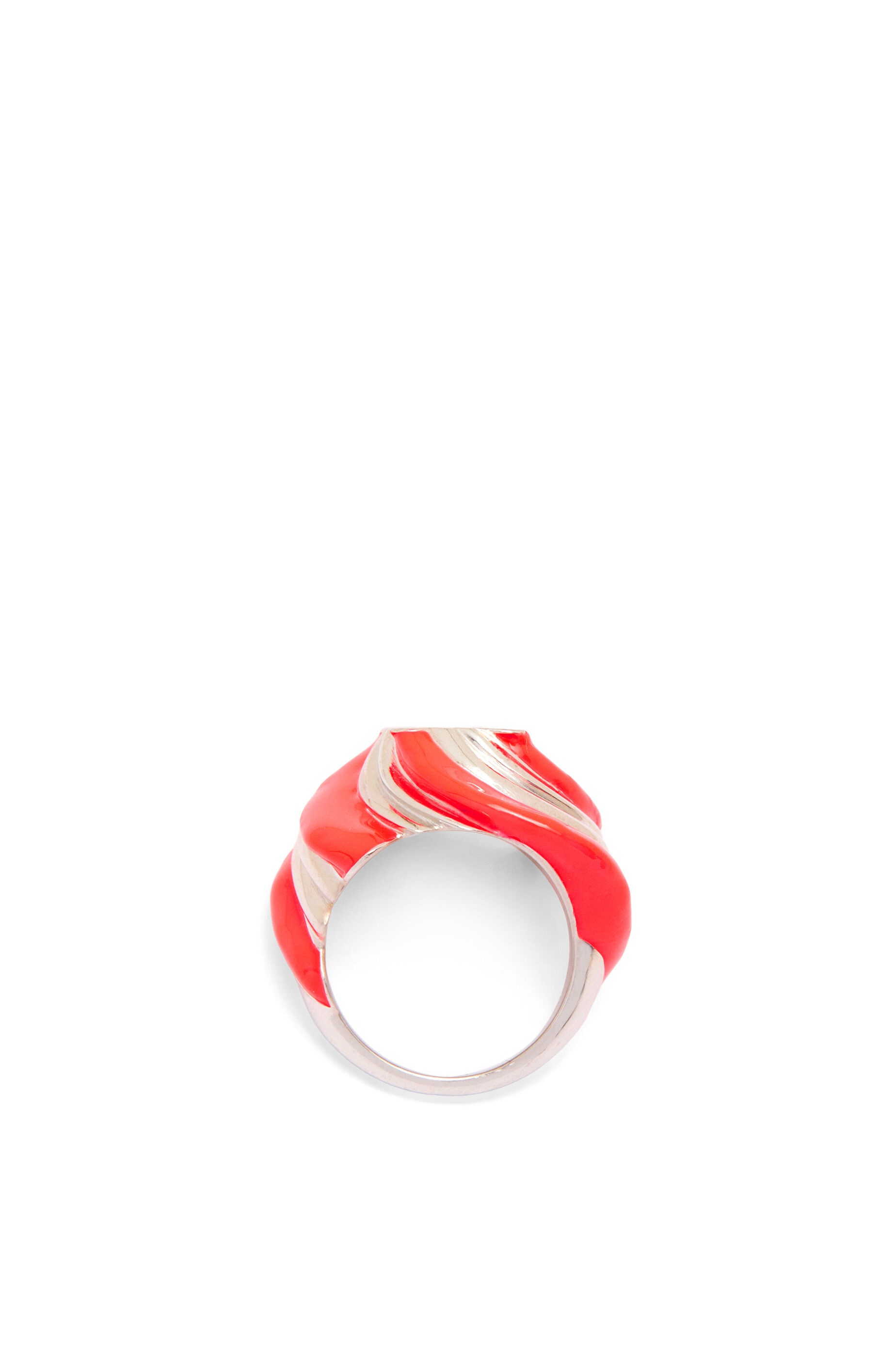 Twisted Anagram ring in sterling silver and enamel - 5