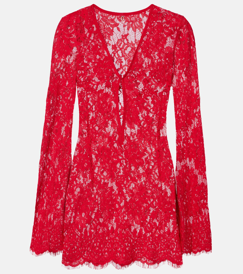 Millie cotton and brocade lace minidress 1