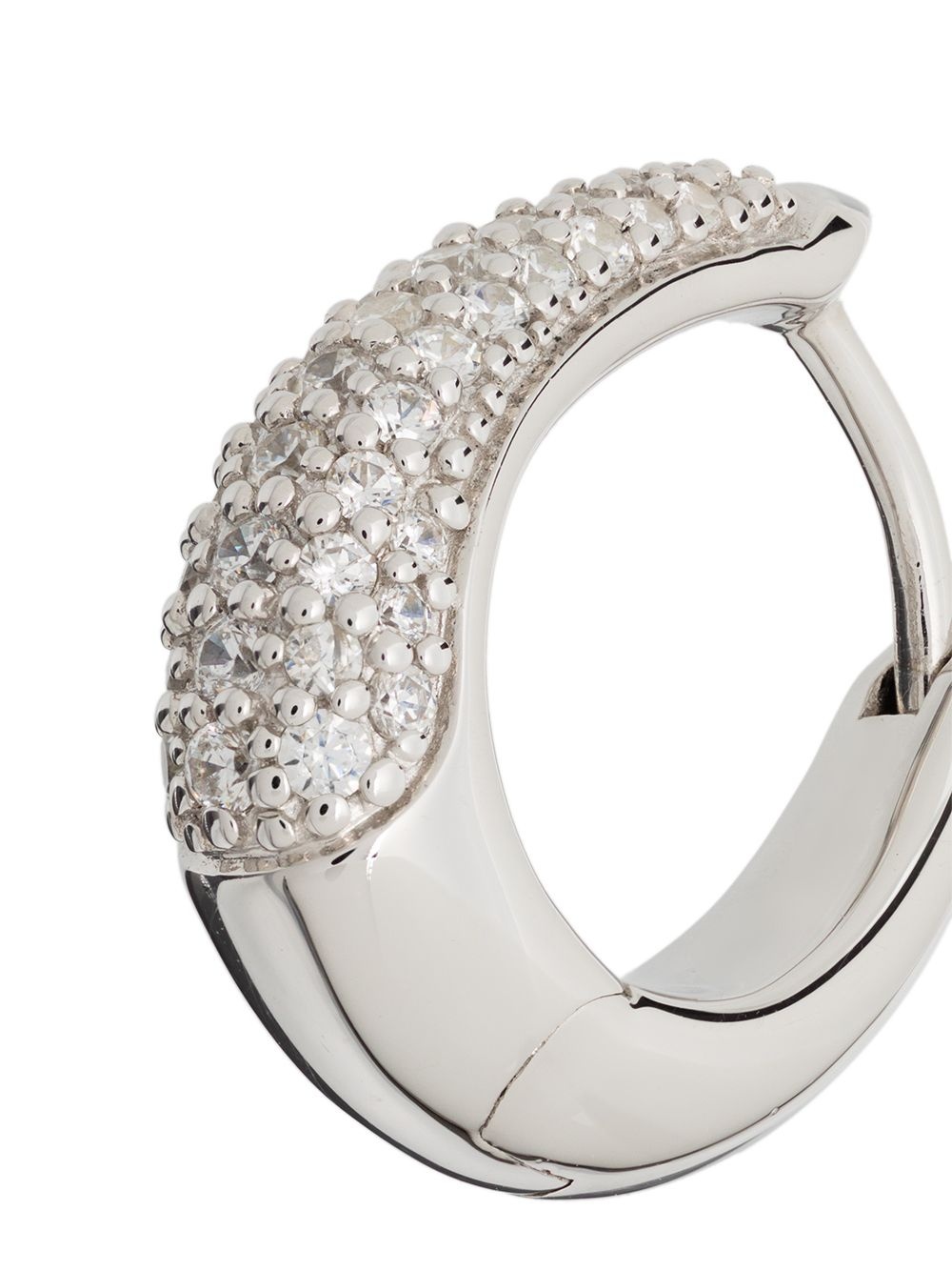 Liz Pave hoop earrings - 4