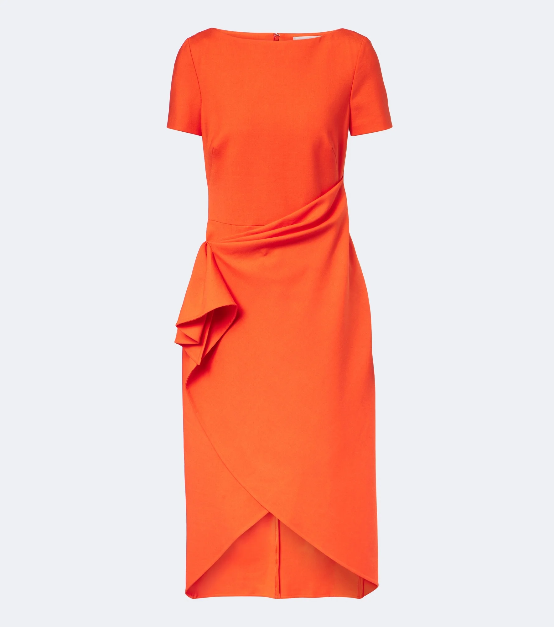 Draped wool-blend midi dress - 1