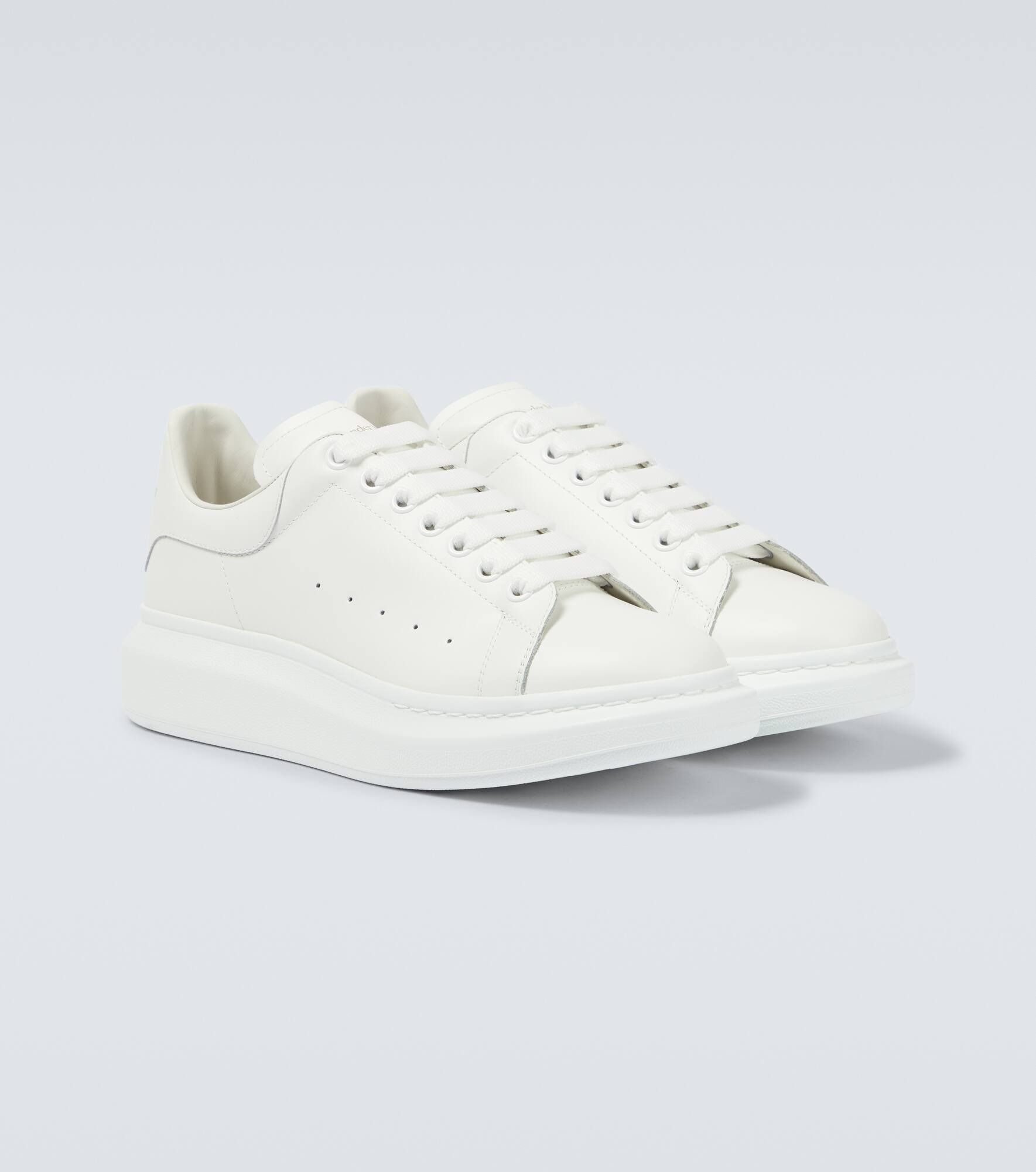 Oversized leather sneakers - 5