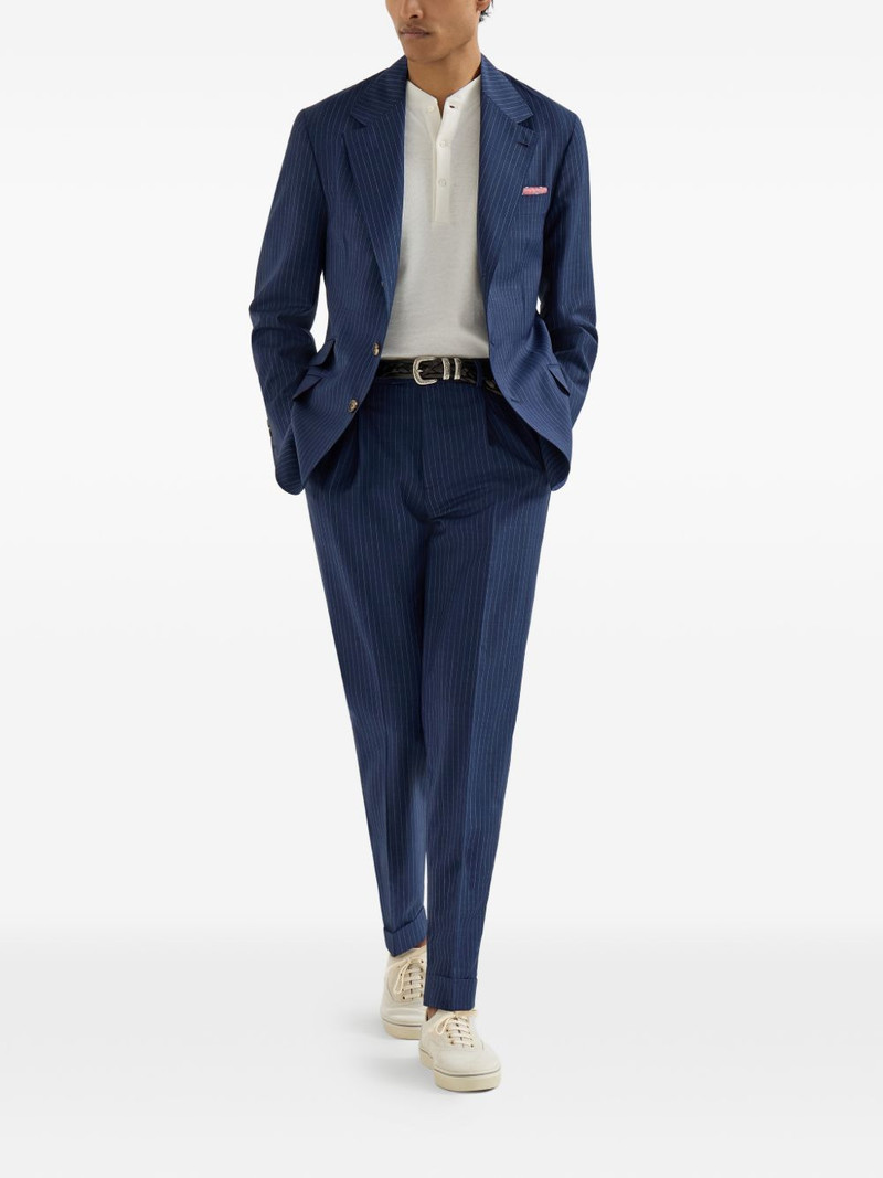 Brunello Cucinelli pinstripe trousers outlook