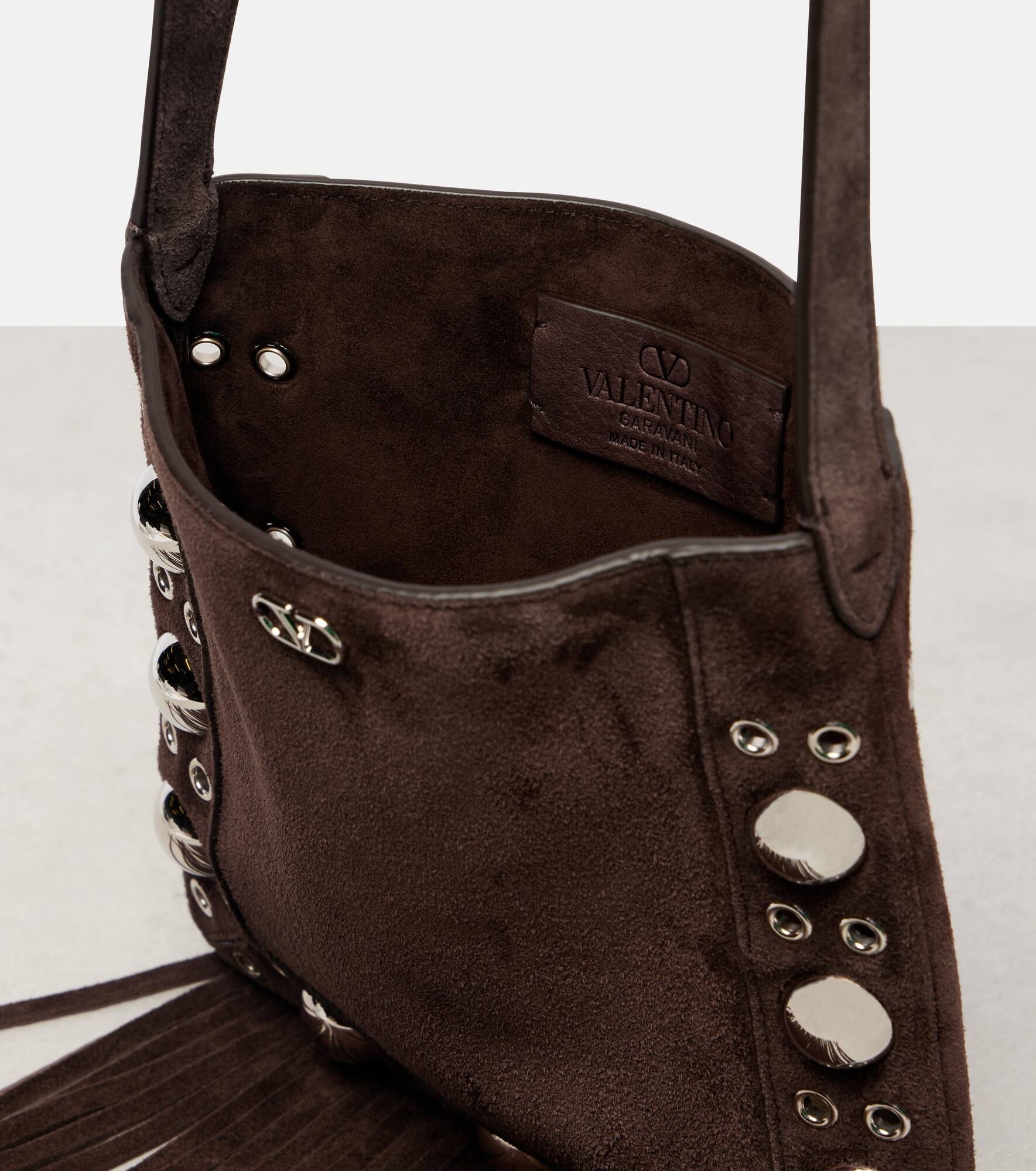 Nellcôte Small fringed suede shoulder bag - 3