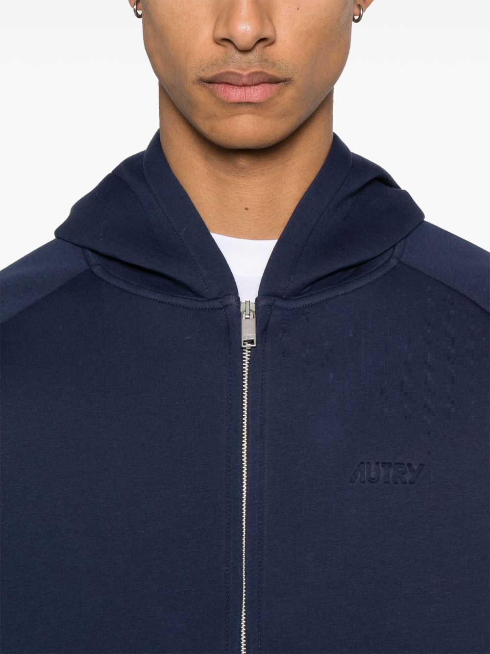 logo-debossed hoodie - 5
