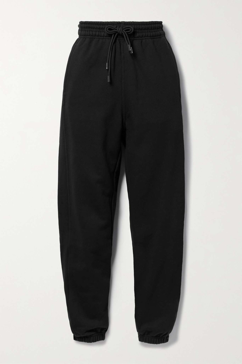 Printed organic cotton-jersey track pants - 1