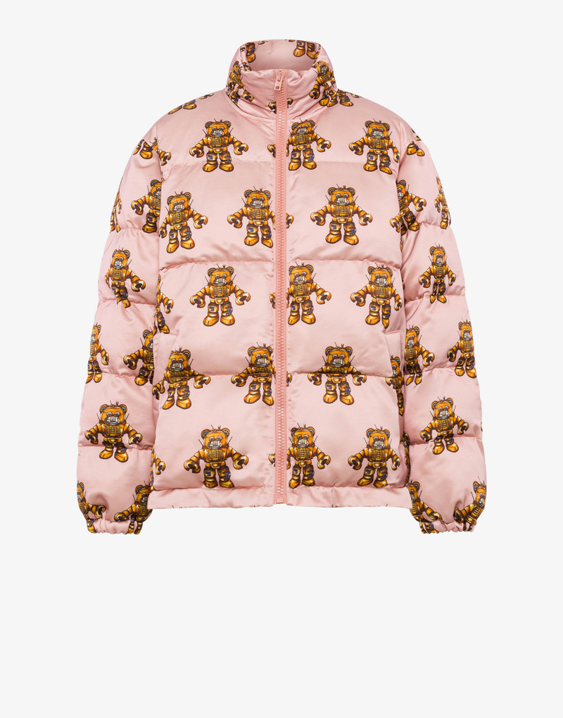 ROBOT BEAR VISCOSE AND WOOL DOWN JACKET - 1