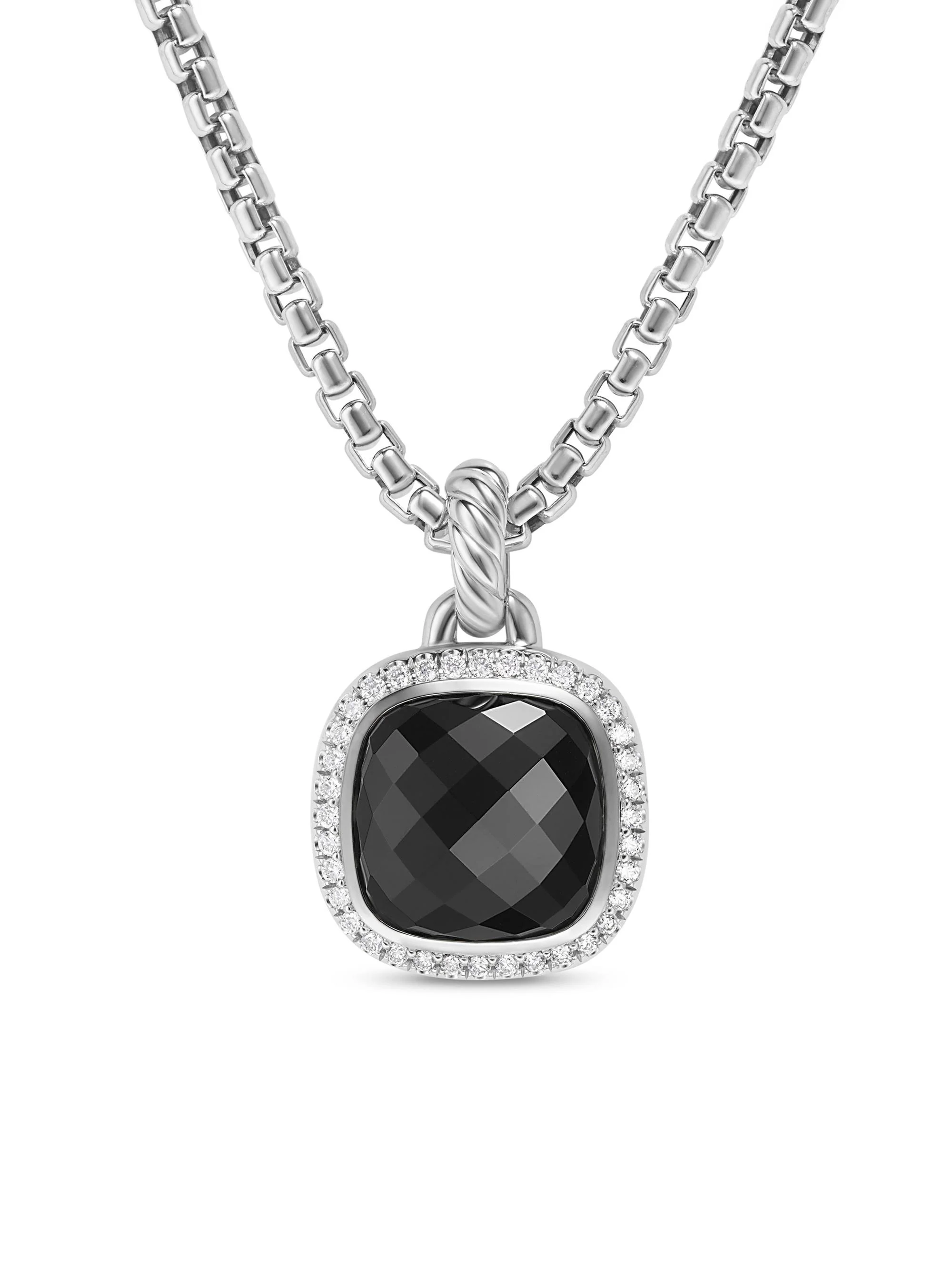Women's Albion Pendant in Sterling Silver - Black Onyx - 1