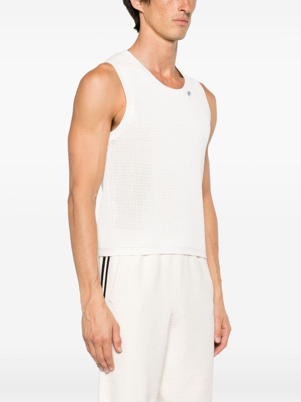 waffle-knit sleeveless jumper - 3