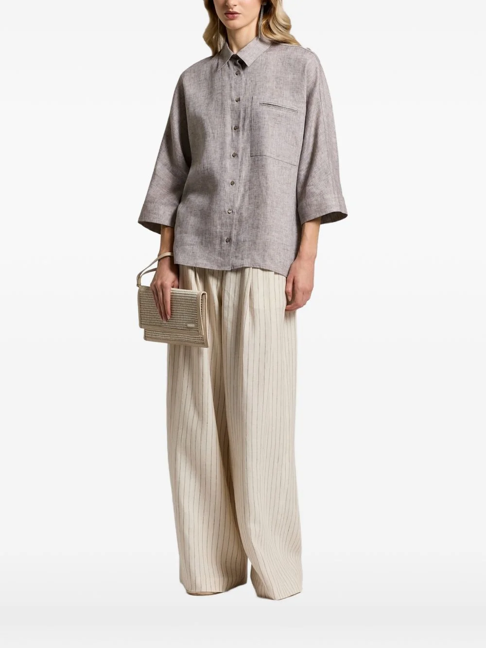 chest-pocket blouse - 1