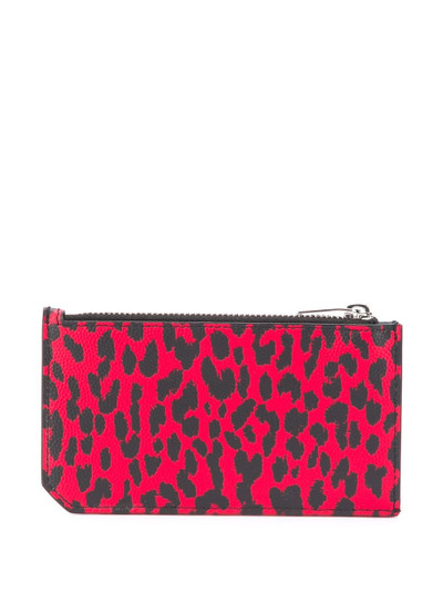 SAINT LAURENT leopard-print coin purse outlook