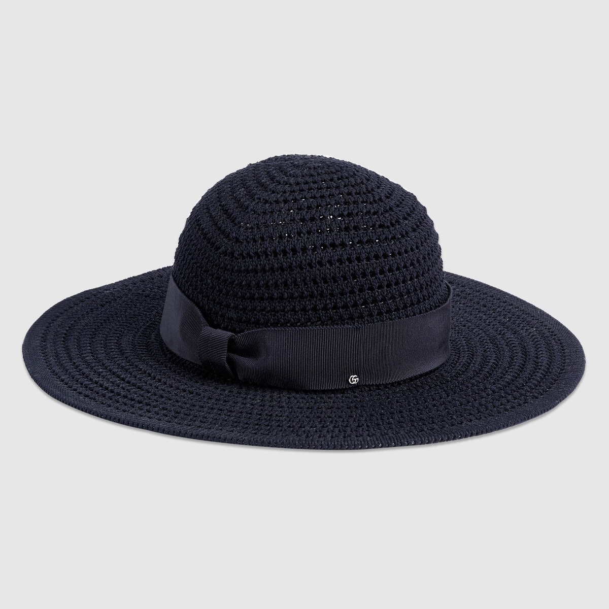 Crochet cotton wide-brimmed hat - 4