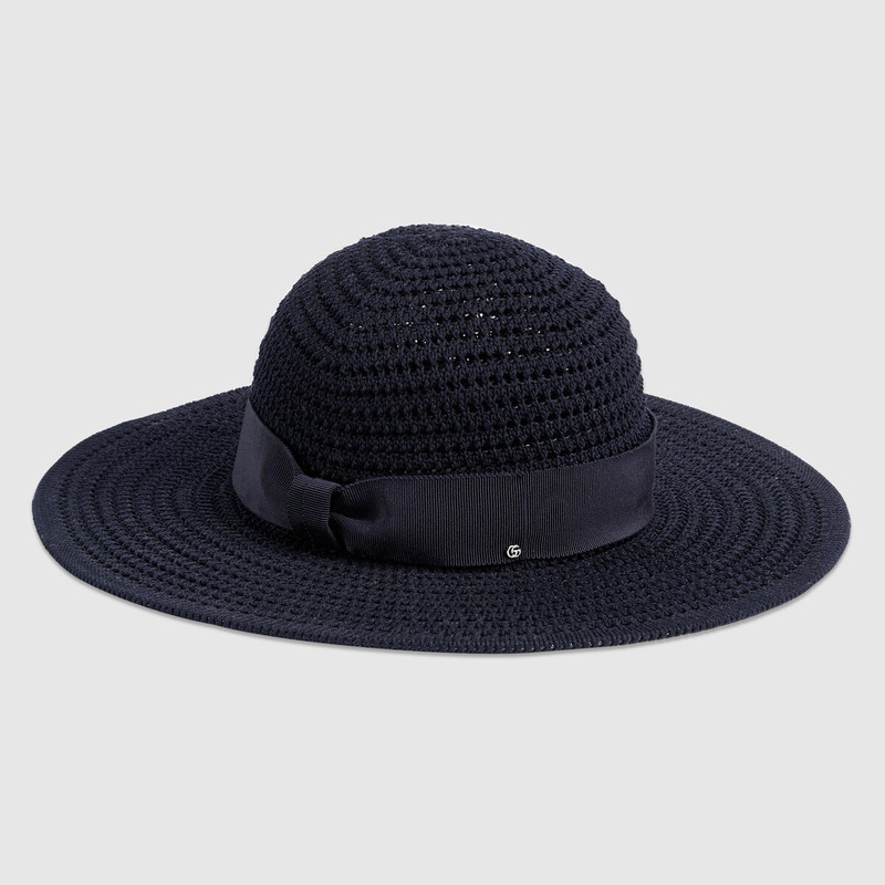 Crochet cotton wide-brimmed hat 4